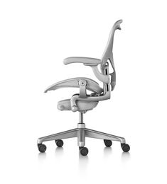 an office chair with wheels on the back