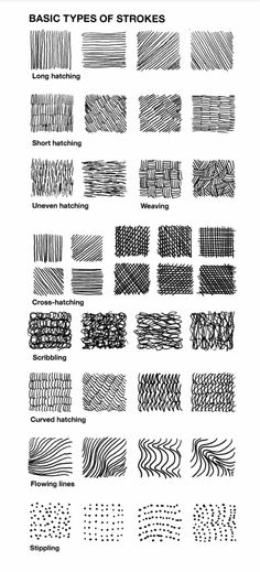 some type of strokes that are drawn in different ways