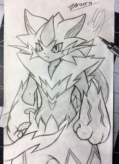 a drawing of a very cute looking pokemon