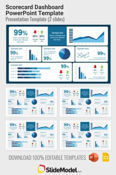 Scorecard Dashboard PowerPoint Templates | Professional PowerPoint Templates and Slides - SlideModel Company Infographic Design, Scorecard Design, Excel Ideas, Data Presentation, Excel Dashboard Templates, Balanced Scorecard, Creative Ppt, Accounting Education