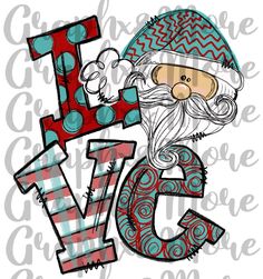 the letter e is for santa claus with an image of his face and hat on