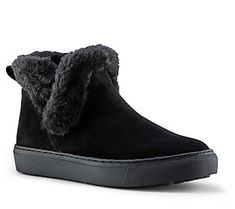 When you need a cozy and casual bootie, this is it! From Cougar. Faux Fur Collar, Fur Collars, Slide Slipper, Ugg Boots, Bootie, Faux Fur, Slippers