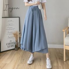 🎁 1. New customer get 7% OFF [Code: 7OFF]🎁 2.Buy 2 and get 10% OFF [Code: 10OFF]🎁 3. Buy 3 and get 15% OFF [Code: 15OFF] Pant Style : Wide Leg Pants Material : Polyester Fit Type : LOOSE Length : Ankle-Length Pants Closure Type : Drawstring Gender : WOMEN White Color a little see through,if you care about ,you can choose other colors 1inch=2.54cm,1cm=0.39inch Pleated Full-length Summer Bottoms, Pleated Full Length Summer Bottoms, Summer Pleated Full-length Bottoms, Summer Full-length Pleated Bottoms, Summer Full Length Pleated Bottoms, Trendy Long Skirt For Work, Trendy High Waist Flowy Skirt, Trendy High Waist Flowy Bottoms, Summer Pleated Ankle-length Pants