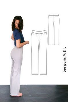 This pattern will enable you to sew basic pajama pants in jersey fabrics. You can also wear the pants to do yoga or just relax at home. The pants have straight legs and a wide stretchy waist.\r\n\r\n* Sizes: this page allows you to purchase the pattern in size Wide Leg Yoga Pants Outfit, Pajama Pants Pattern, Yoga Pants Pattern, Wide Leg Yoga Pants, Apple Shape, Pants Sewing Pattern, Jersey Pants, Pajama Pant, Mini Robes