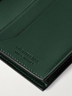 Montblanc launched its 'Meisterstück' collection over 100 years ago with a line of pens, today, it encompasses sleek leather accessories like this bifold cardholder. Hand-treated for a rich dégradé effect, it's been made in Italy and features three slots as well as two pockets to tuck folded bills and receipts. Leather Billfold, White Shoes Sneakers, Ralph Lauren Shop, Green Soft, Billfold Wallet, 100 Years Ago, Workout Essentials, Luxury Sneakers, Leather Bifold Wallet