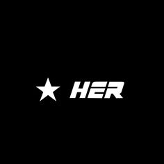 a black background with the word hero written in white on it and a star logo at the bottom