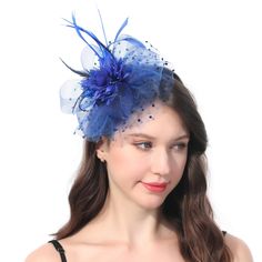 PRICES MAY VARY. VINTAGE FASCINATOR: Crafted from polka dot birdcage veil, delicate flowers, playful feathers, and beads, this women's tea party fascinator hat resembles a blossoming flower atop your head, enhancing your look with a hint of vintage charm. EASY TO WEAR: One size fits all, this fascinator headpiece can be secured with a headband or clip, no need to worry about your hairstyle, even thinning hair allows you to wear it however you want. lightweight shape to wear all day without feeli Derby Headband, Veiled Hats, Mesh Bows, Tea Party Wedding, Bridal Hat, Flower Fascinator, Tea Party Hats, Feather Fascinators, Kentucky Derby Hats