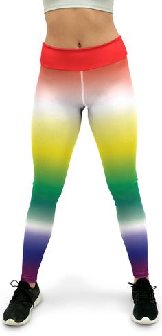 Ombre Rainbow Yoga Pants beyond yoga leggings, casual yoga outfit, what to wear to yoga #yogapantseveryday #yogapantsanddance #yogapantsandstance Casual 4-way Stretch Tights For Loungewear, Mid-rise 4-way Stretch Leggings For Loungewear, Yoga Leggings With 4-way Stretch, High Stretch Hip-length Casual Tights, Moisture-wicking Yoga Pants For Loungewear, Sporty Hip-length Leggings For Pilates, Mid-rise Tight Pants For Pilates, Tight Mid-rise Pants For Pilates, Trendy Tight Sports Pants