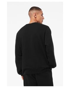 Unisex Classic Crewneck Sweatshirt - BLACK - 2XL | Bella + Canvas Classic Crewneck Sweatshirt in Black Size 2XL | Cotton/Polyester Blend Black Casual Sweater Relaxed Fit, Black Relaxed Fit Casual Sweater, Black Crew Neck Sweatshirt With Ribbed Cuffs, Black Relaxed Fit Crew Sweater, Black Sweater For Loungewear, Black Crew Neck Top For Loungewear, Black Relaxed Fit Basic Sweats, Black Casual Crew Neck Sweatshirt, Black Crew Neck Basic Sweater