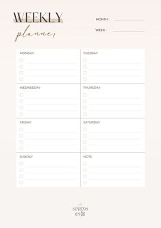 the weekly planner with gold foil lettering on it