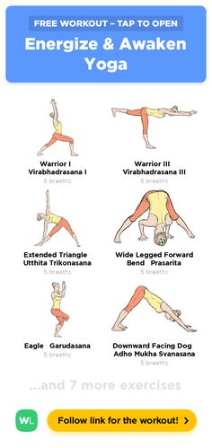 an exercise poster with the instructions to do yoga for beginners, including exercises and exercises