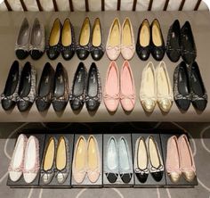 Ballerina Flats Outfit, Leather Ballet Shoes, Leather Bow Tie, Chanel Flats, Ballet Shoe, Luxury Designer Shoes, Womens Wedding Dresses, Leather Bow