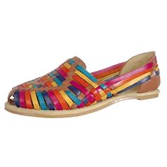 Stunning Woven Huaraches Sandal In Multicolor Leather From Crd Ranches. Features Classic Mexican Woven Style, Vibrant Multicolor Leather Upper, And Synthetic Outsole. No Wear. Condition: New Size: 5 Multicolor Closed Toe Flats For Festival, Casual Multicolor Sandals With Woven Sole, Multicolor Huaraches For Summer, Casual Multicolor Closed Toe Huarache Sandals, Multicolor Closed Toe Sandals With Woven Sole, Multicolor Closed Toe Huarache Sandals For Summer, Casual Multicolor Huarache Sandals With Woven Sole, Casual Multicolor Closed Toe Huaraches, Casual Multicolor Huaraches For Vacation