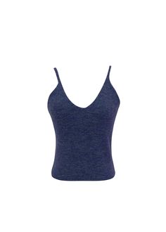 Introduce elegance to your wardrobe with the FRNCH PARIS Azalee Knit Camisole Top. Featuring adjustable spaghetti straps, a v-neck design, and a slim fit, this top is the perfect piece for casual luxury. Crafted from a soft and light knit fabric, it will become an essential for your most stylish looks. Try it layered under the MELINDA CARDIGAN for a twinset moment! **Styling notes: This style runs TTS. length - 14.2", shoulder width - 8.27", chest - 14.6": taken from size S. MATERIALS: 47% Polya Knit Camisole, Casual Luxury, Navy Blue Top, Light Knit, Blue Pin, Blue Top, Pin Collection, All About Fashion, Neck Designs