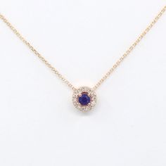 ◈ Please check our shop ---> https://etsy.me/3gRYuhE 14k Sliding Sapphire Diamond Necklace / 14k Natural Blue Sapphire Necklace / Tiny Diamond Pendant / September Birthstone Necklace / Tiny Necklace ◈ 6.8mm Siliding Pendant Details ◈ --- Handmade in United States --- Made to Order --- Metal: Solid 14K Gold ( White Gold, Rose Gold, Yellow Gold ) --- Center stone: Natural Sapphire 3.2 mm (0.15ct) --- Pendant Size: 6.8mm --- 100% Real Natural Diamond --- Non-Conflict Diamonds --- Diamond Shape: Rou Blue Necklace With Halo Setting For Gift, Sapphire Pendant Necklace With Adjustable Chain, Blue Fine Jewelry With Adjustable Chain, Sapphire Pendant Necklaces With Adjustable Chain, Blue Adjustable Chain Fine Jewelry, 14k Gold Sapphire Jewelry With Halo Setting, Rose Gold Round Birthstone Necklace, Sapphire Pendant Necklace With Halo Setting, Blue 14k Gold Jewelry With Adjustable Chain