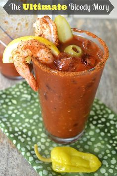 This is THE Ultimate Bloody Mary Recipe, exploding with flavor and practically a meal in itself. No bloody mary mix required. God Mat, Alcohol Drink Recipes, Alcohol Recipes, Diet Keto, Milkshakes, Slushies, Mocktails, Sangria, Summer Drinks