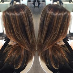 Loreal Certified Balayage Expert. Come see me at Warren Tricomi Greenwich CT! #PaintedByPia #balayage #WarrenTricomi #colorist #handpainted Contrast Highlights Hair Dark, Chunky Brown Highlights, Chunky Highlights For Brown Hair, Dark Brown Hair With Highlights, Brown Hair Looks, Brown Hair Inspo, Brunette Hair With Highlights, Come See Me, Hair Streaks