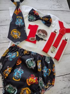 Harry Potter First Birthday, Kelly Nichols, Smash Cake Outfit, Cake Outfit, Bowtie And Suspenders, First Birthday Outfit, Cake Smash Outfit, Cake Smash Photos, First Birthday Outfits