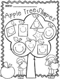 an apple tree worksheet with pictures on it