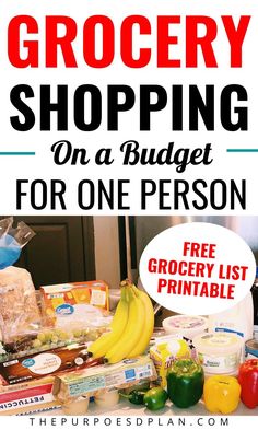 grocery shopping on a budget for one person