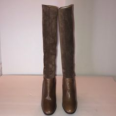 Comparini Made In Italy Leather And Suede Tall Boots Nwob Suede Tall Boots, Tall Boots, Shoes Heels Boots, Shoes Women Heels, Heeled Boots, Shoes Heels, In Italy, Size 7, Italy