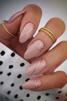 Almond Shaped Nails Designs, February Nails, Beige Nails, Almond Shape Nails