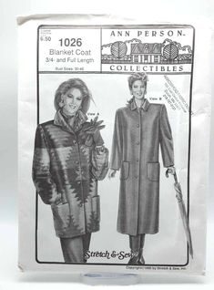 an image of two women's coats in one pattern