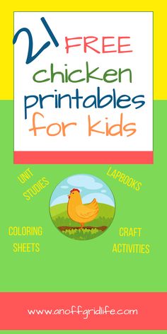 two free chicken printables for kids