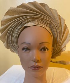 African autogele, ready to wear gele, African hat, traditional wedding hat, pre-tied headgear, headwrap, Head-tie.  Rose a gold Color  * Adjustable Velcro/plaster straps behind. * Aso Oke , Women  * Size: One size fits most * Classic turban style, Solid color * Auto-gele  African head tie of Nigerian  * 100% brand new and high quality! No refund no return no exchange Bohemian Adjustable Fascinator For Weddings, Elegant Adjustable Fascinator For Festivals, Traditional Fitted Headband Headpiece, Traditional Adjustable Headwrap Headband, Traditional Fitted Headband, Adjustable Church Hat Headpiece, Adjustable Fascinator For Festivals, Traditional Adjustable Turban For Parties, Traditional Adjustable Bonnet For Parties