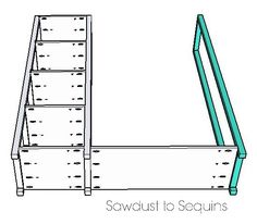 an illustration of the steps to sequins for children's bookshelves