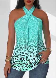 Color:Mint Green;Size:S;Size:XXL;Package Contents:1 X Tank Top;Style:Bohemian; Green Bohemian Cami Tank Top, Bohemian Green Cami Tank Top, Bohemian Stretch Sleeveless Tank Top, Bohemian Stretch Sleeveless Tops, Sleeveless Bohemian Stretch Top, Elegant Dresses Plus Size, Bodice Applique, Stylish Tops For Women, Diy Wardrobe