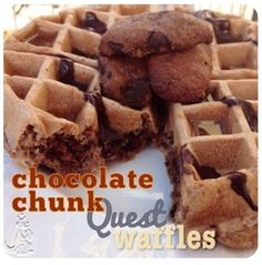 chocolate chunk waffles recipe for the week