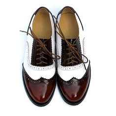 Vintage Genuine Leather Oxford Brogues - 9 Styles. Really cool and pretty color patchwork vintage style oxford shoes. Perfect for sporting dandy style. 9 fantastic colors to choose from. Really awesome. Custom Handmade. Genuine leather. Handmade. Ships 3-5 days from ordering. See Size Chart Photo for fit and ordering. Please choose by heel to toe (cm) foot length measurements. Flats Type: Oxfords, LoafersUpper Material: Genuine LeatherUpper-Genuine Leather Type: Cow LeatherFlats Type: OxfordsPat Brogues Shoes, Leather Shoes Women Flats, Oxford Shoes Style, Oxford Shoes Outfit, Dandy Style, Black Patent Leather Shoes, Oxford Brogues, Oxford Style, Brogue Shoes