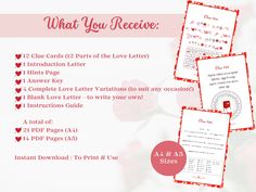 what you receive valentine's day letter writing activity for kids and adults to use