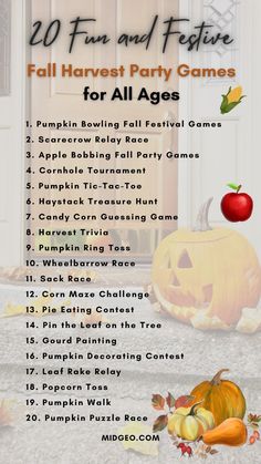 the fall harvest party games for all ages