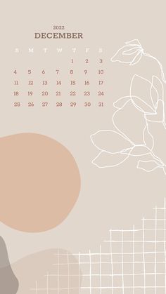 a desktop calendar with lines and flowers on the front, in shades of pink and beige