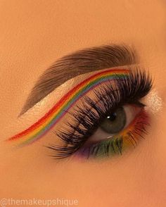 Music Video Makeup, Circus Makeup, Flawless Face Makeup, Neon Eyeshadow, Pride Makeup, Rainbow Makeup, Eye Makeup Pictures, Graphic Liner, Bold Makeup