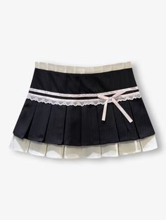 Introducing the vienna skirt, cut from premium fabric. Featuring a bow lace bandage design, striped pattern, and pleated style. Sculpt and shape your silhouette for an hourglass figure. Simple Skirt Design, Elegant Fitted Skirt With Contrast Lace, Striped Pleated Fitted Skirt, Fitted Black Skirt With Bow Detail, Fitted Black Skirt With Bow, Skirts Aesthetic, Skirt Png, Pleated Black Skirt, Pleated Skirt Pattern