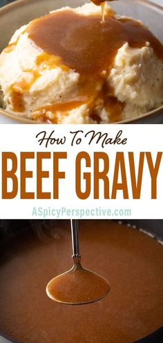 how to make beef gravy with mashed potatoes and gravy on the side