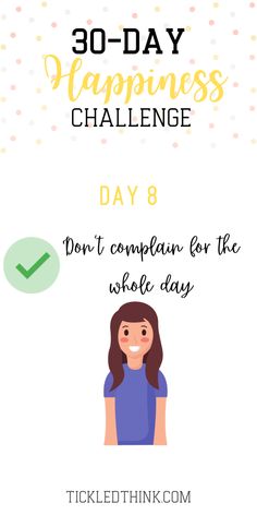 30 Day Happiness Challenge, The Art Of Happiness, Crying In The Shower, Positivity Challenge, Happiness Habits, 30 Days Challenge, Tips For Happy Life, Happiness Challenge, How To Walk