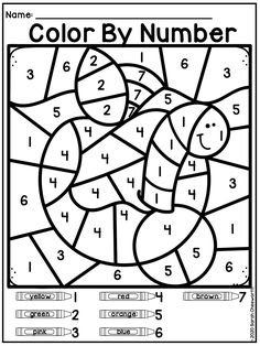 the color by number worksheet for numbers 1 - 5 is shown in black and white