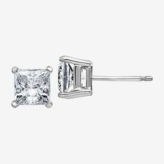 Features: Quick ShipEarring Back: PostSetting: ProngShape: SquareStone Cut: PrincessMetal Color: WhiteEarring Length: 5.5mmEarring Width: 5.5mmRounded Carat Weight: 1 3/4 Ct. T.w.Care: Wipe CleanStone Type: 1 MoissaniteEarrings Style: Stud EarringsMetal: 14k White GoldAssembled in the US from Imported Materials Square Stud Earrings, Square Earrings Studs, Square Stud, Earrings Stud, Earring Backs, Buy 1, Type 1, Jewellery And Watches, Fine Jewelry