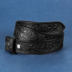 "ABOUT THE ITEM:   - This belt is made of top quality genuine leather. - Custom engrave option. - Snap System for interchanging buckles. - 1.5\" wide." Engraved Leather Belt Buckles, Adjustable, Adjustable Engraved Leather Belt Buckles, Engraved Leather Adjustable Belt Buckles, Adjustable Engraved Leather Belt, Adjustable Embossed Leather Belt, Classic Adjustable Hand Tooled Belt, Classic Adjustable Hand-tooled Belt, Hand Tooled Leather Belt Gift, Classic Embossed Leather Belt Buckles