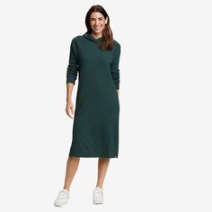 Women's Myriad Thermal Hoodie Dress | Eddie Bauer Casual Fall Sweater Dress For Loungewear, Casual Sweater Dress For Fall Loungewear, Casual Fall Loungewear Sweater Dress, Casual Fall Sweater Dress For Day Out, Casual Sweater Dress For Fall Day Out, Casual Sweater Dress For Fall, Casual Fall Loungewear Dresses, Casual Fall Dresses For Loungewear, Casual Everyday Dresses For Fall