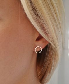 Dimple-hammered Silver Circle Studs - Open Circle Earrings - UK Handmade  Simple yet sophisticated! The simple shape and clean lines make these earrings perfect for everyday wear while the dimple-hammered finish creates subtle facets that reflect the light and draw the eye!  Whenever and wherever, they are sure to give your look a little boost! Also available with a dash-hammered finish, equally as pretty but giving a slightly more edgy feel;  https://www.etsy.com/uk/listing/276068996/open-c... Single Circle Earring For Anniversary, Dainty Circular Earrings, Dainty Circle Earrings For Pierced Ears, Everyday Hammered Earrings, Hammered Earrings For Everyday Wear, Gift Single Open Circle Earring, Classic Circular Earrings, Classic Circular Earrings For Pierced Ears, Hammered Open Circle Earrings For Everyday