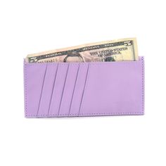 Lavender Slim Card Wallet – Sipsey Wilder Trendy Rfid Blocking Card Holder For Daily Use, Trendy Card Holder With Interior Slots For Daily Use, Trendy Card Holder With Interior Slots, Trendy Everyday Card Holder With Interior Slots, Trendy Card Holder With Card Slots For Daily Use, Trendy Card Holder For Daily Use, Trendy Bifold Card Holder With Rfid Blocking, Trendy Rfid Blocking Bifold Card Holder, Trendy Rfid-blocking Bifold Card Holder