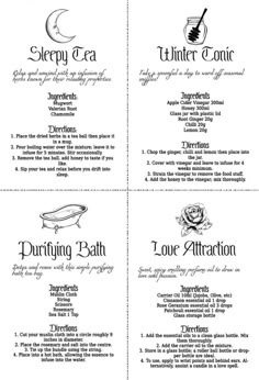 Potions Book of Shadows Pages - Printable Grimoire - BOS Pages - Printable Pages - Kitchen Witchcraft - Witchcraft Lessons 4 Witchcraft Potions For Beginners, Witchcraft Grimoire Pages, Potion Recipes Witchcraft, Potions Recipes Witchcraft, Book Of Shadows Ideas, Witchcraft Potions, Potion Recipes, Witchcraft Journal