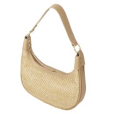 PRICES MAY VARY. Material: The straw crescent purse is made of soft and comfortable PU and straw, comes with two durable strap,one for shoulder and one for crossbody bag . This vacation style purses is matched with shinning gold hardware . Mini Size:s W9.5" x H 9.5" ; Adjustable shoulder strap,can be adjusted as a crossbody bag or a hobo shoulder bag. This small cute woven crescent purse can hold your daily things, like cell phone, wallet, cosmetics, keys,etc. Prefect for vacation, shopping, tra Crescent Purse, Carribean Vacation Outfits, Vacation Purse, Tropical Bag, Beach Purse, Summer Handbag, Summer Purse, Vacation Shopping, Woven Purse