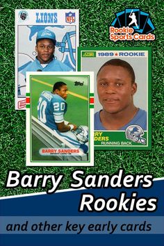 The 1989 Score Barry Sanders rookie card #257 is one of the most iconic cards produced during the wax junk era. It has very good value for a card produced in this time, but there are some other Barry Sanders rookie cards collectors should be aware of. In addition to the Score rookie, he has a traded set rookie, a less-expensive mass-produced rookie, and an obscure regional issue rookie. In this article I’ll walk you through all of those. Derrick Thomas, Barry Sanders, Heisman Trophy, Nfl History, The Score, Oklahoma State