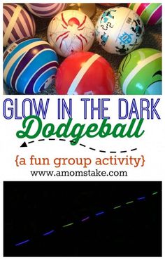 glow in the dark dodgeball activity for kids